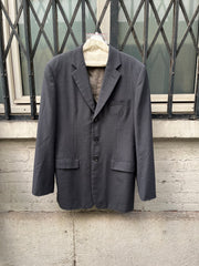 (New Arrival) UNDERCOVER - SS99 « Relief » Grey costume jacket with cross pattern lining
