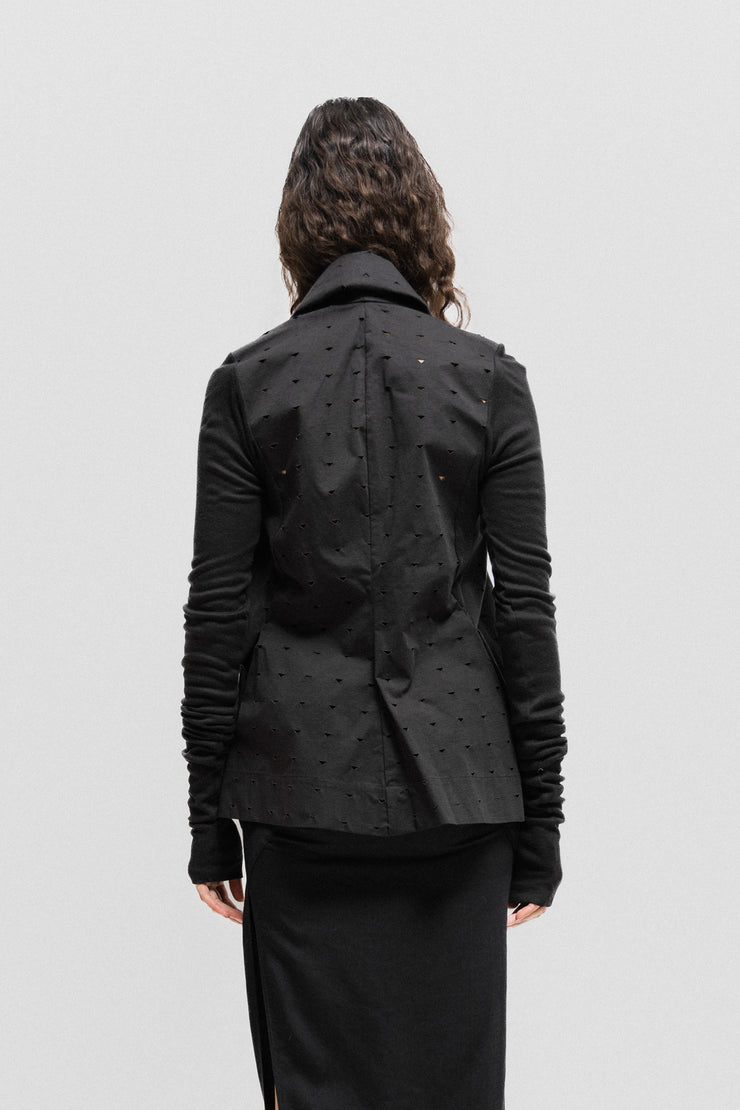 RICK OWENS LILIES - FW11 "LIMO" Laser cut cardigan with extra long sleeves