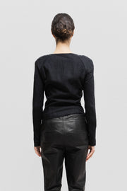 OLIVIER THEYSKENS - Textured jacket with rounded shoulders (late 90's)