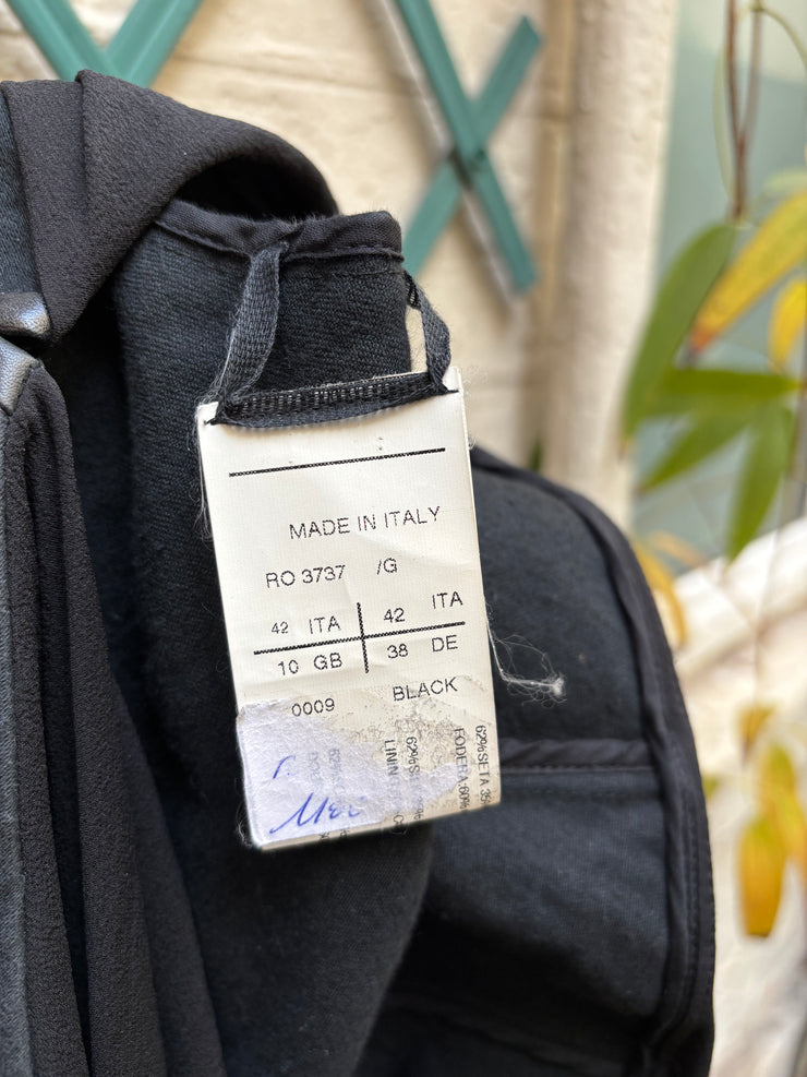 (New Arrival) RICK OWENS - SS12 "NASKA" Silk and cotton draped vest with calf leather details