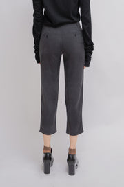 ANN DEMEULEMEESTER - Washed grey silk pants (early 00's)