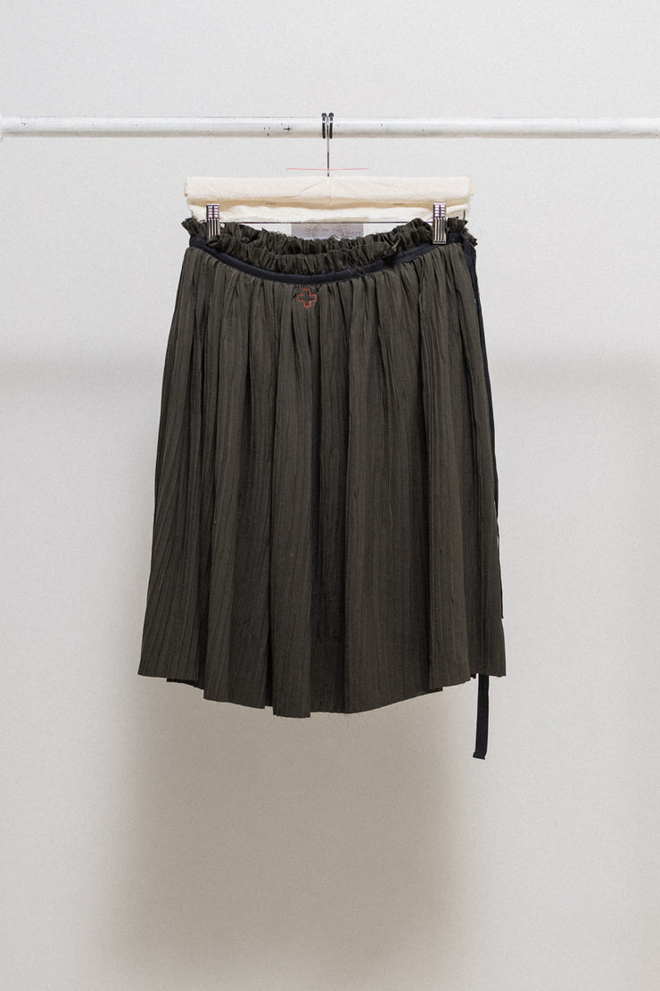 A.F VANDEVORST - Pleated skirt with ruched waist and straps