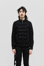 NUMBER (N)INE - FW06 "Noir" Wool Napoleon jacket with clover elbow patches (runway)
