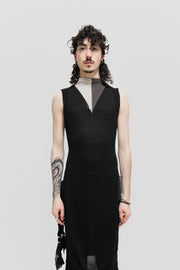 RICK OWENS - FW10 "GLEAM" Wool tunic with collar details and side slits (runway)