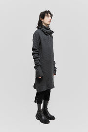 DAMIR DOMA SILENT - Extra long knitted sweater with a giant collar