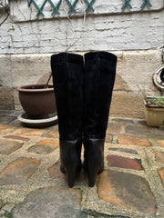 (New Arrival) A.F VANDEVORST - High leather boots with suede parts