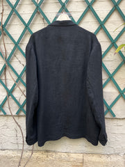(New Arrival) YOHJI YAMAMOTO POUR HOMME - SS87 Linen costume jacket with chest embroidery