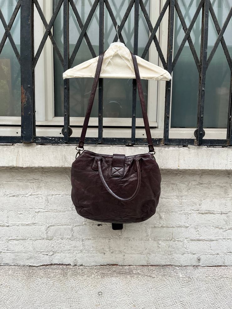 (New Arrival) CHRISTIAN PEAU - Goat skin bag with charms and lock