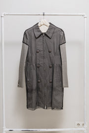 UNDERCOVER - SS02 "The Illusion of Haze" Cotton coat with patterned mesh layer