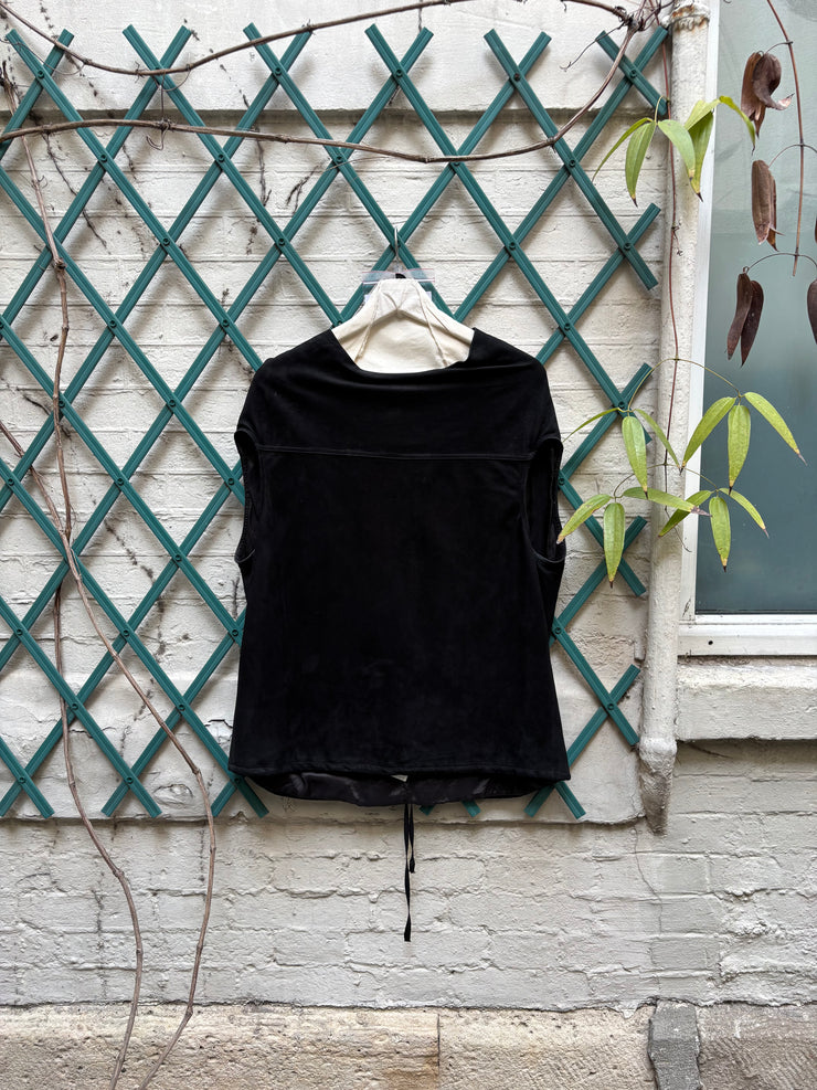(New Arrival) RICK OWENS - FW15 "SPHINX" Suede leather top with rounded shoulders