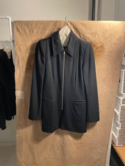 (Pre Sale) ANN DEMEULEMEESTER - Late 90’s wool zip up jacket with sharp lapels and padded shoulders