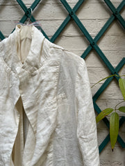 (New Arrival) MARC LE BIHAN - White linen tail jacket