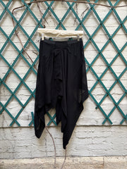 (New Arrival) RICK OWENS - SS07 "WISHBONE" Asymmetric silk skirt with side drapes
