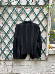 (New Arrival) ANN DEMEULEMEESTER - Rayon blend blazer jacket with textured stripes