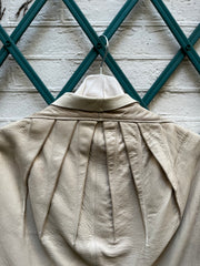 (New Arrival) RICK OWENS - FW05 "MOOG" Cream lamb leather jacket with back pleats and elongated sleeves (runway)
