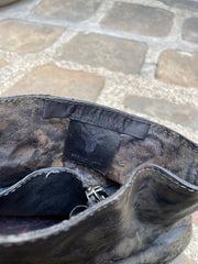 (New Arrival) FREDERIK LIEDERLEY - Object dyed calf skin covered shoes with sculpted heels