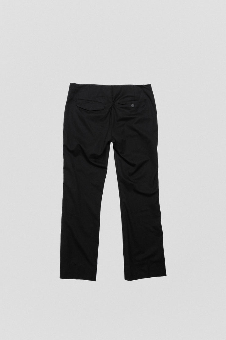 JULIUS - FW06 "Fixed" Wool twill flared pants with metallic details