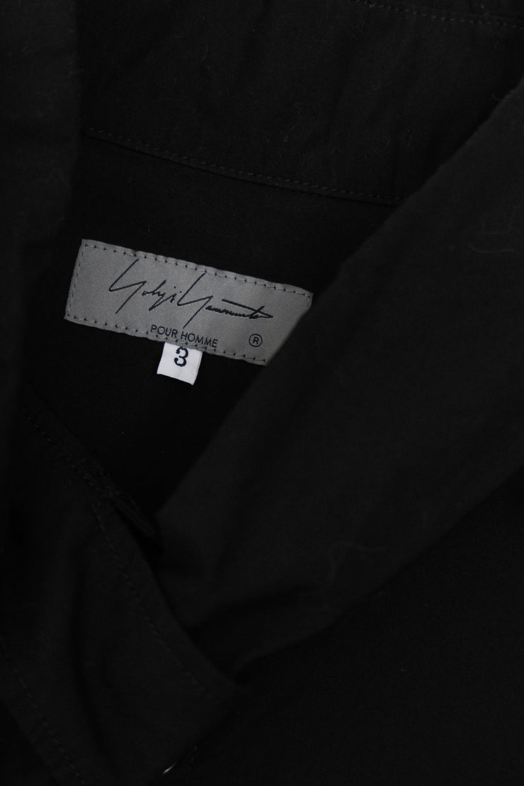 YOHJI YAMAMOTO POUR HOMME - FW22 Long cotton shirt with necktie detail