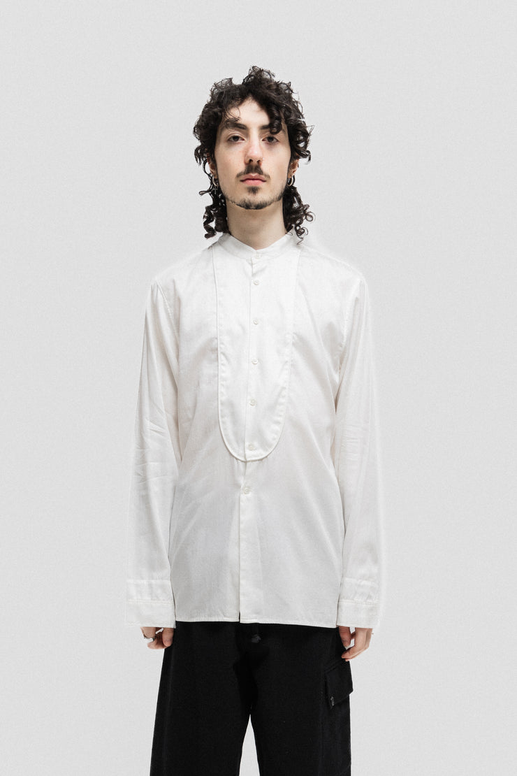 ANN DEMEULEMEESTER - Stand collar button up cotton shirt