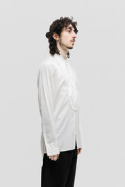 ANN DEMEULEMEESTER - Stand collar button up cotton shirt