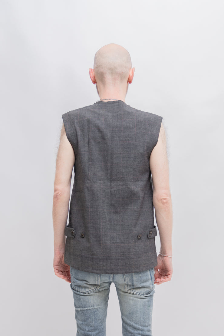 UNDERCOVER - SS98 "Drape" Zip up sleeveless vest