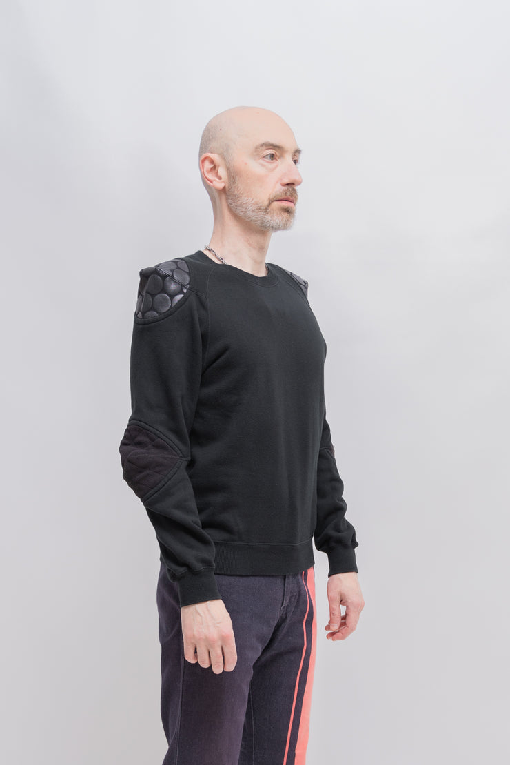 COMME DES GARCONS HOMME PLUS - FW16 Armor sweater with patterned shoulders