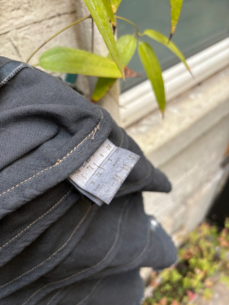 (New Arrival) RICK OWENS DRKSHDW - 2007 Washed denim jacket with rounded panels and sleeve slits