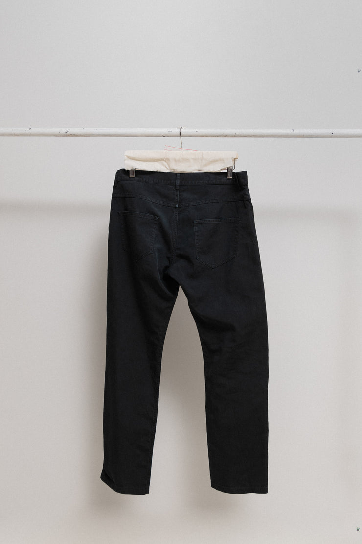 RICK OWENS - FW07 "EXPLODER" Straight cotton pants with inseam darts