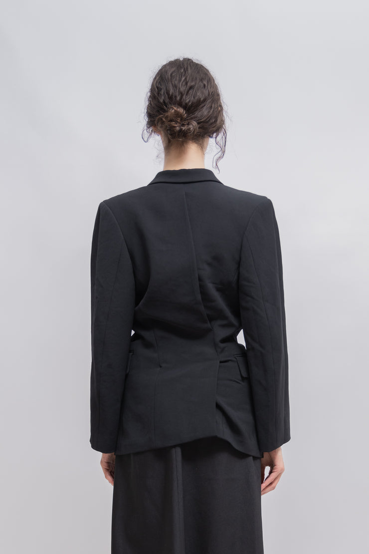 COMME DES GARCONS - FW92 Black jacket with a twisted back