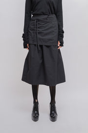 COMME DES GARCONS - SS99 TRICOT Pleated skirt with a wrap up panel