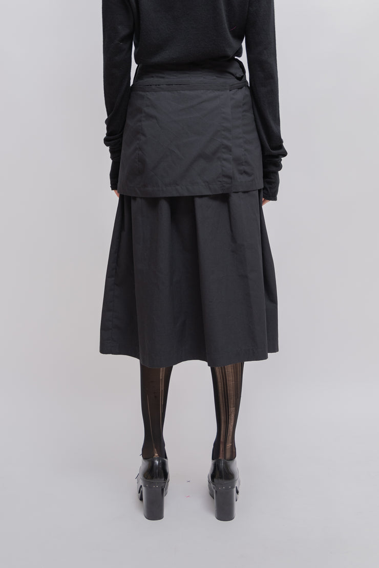 COMME DES GARCONS - SS99 TRICOT Pleated skirt with a wrap up panel