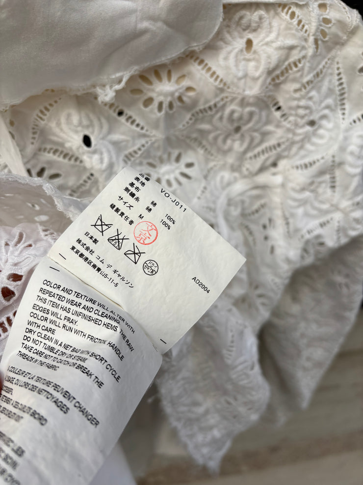 (New Arrival) JUNYA WATANABE - SS05 Cropped lace jacket with layered raw cut lapels
