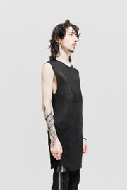 RICK OWENS - SS11 "ANTHEM" Knitted cotton sweater with geometric seams