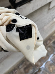 (New Arrival) ANN DEMEULEMEESTER - Embroidered silk draped top