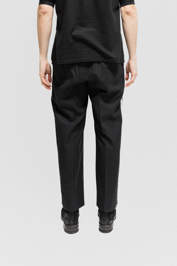 YOHJI YAMAMOTO POUR HOMME - FW01 Wool blend wide pants with contrasting side stripes