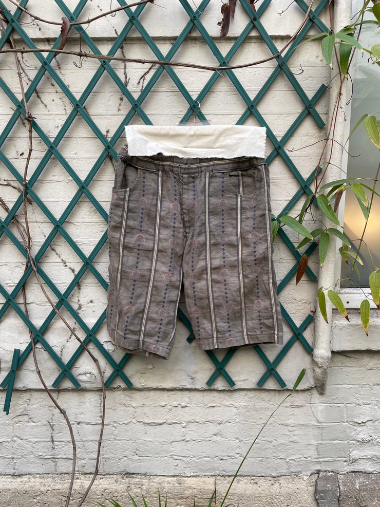 (Pre Sale) UNDERCOVER - SS03 « SCAB » Electro Hippies patterned shorts with flap pockets