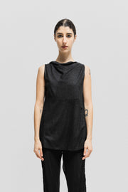 RICK OWENS - FW11 "LIMO" Lamb leather top with a pleated collar