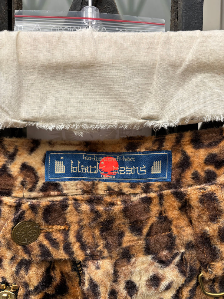 (New Arrival) BLACKMEANS - Faux fur leopard Dogi pants