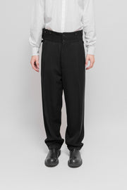 YOHJI YAMAMOTO POUR HOMME - High waisted large pants with side buckles (late 80's)