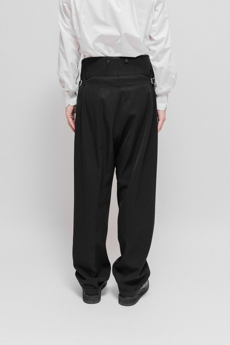 YOHJI YAMAMOTO POUR HOMME - High waisted large pants with side