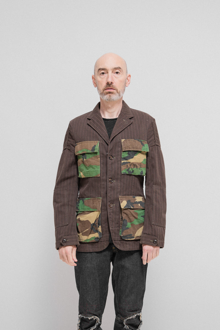 JUNYA WATANABE MAN - FW06 Cotton jacket with patchwork and camo