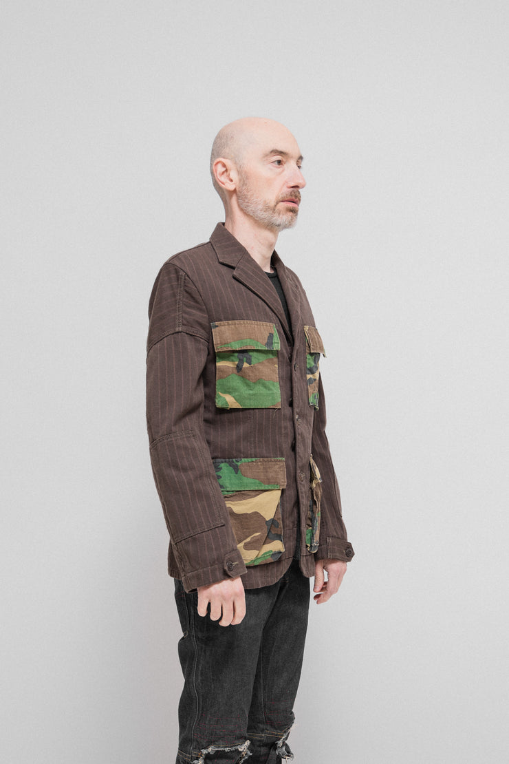 JUNYA WATANABE MAN - FW06 Cotton jacket with patchwork and camo flap pockets (runway)