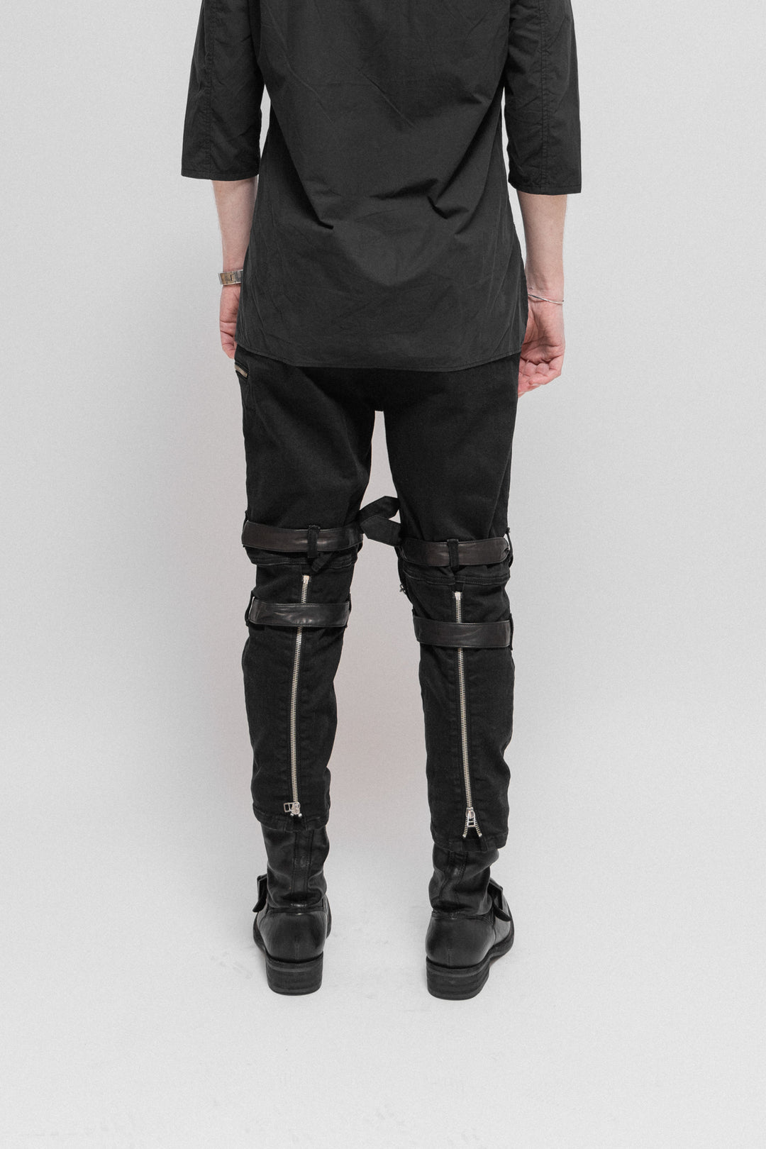 ISAMU KATAYAMA BACKLASH - FW19 Jeans with kangaroo leather ISAMU KATAYAMA BACKLASH - FW19 Jeans with kangaroo leather