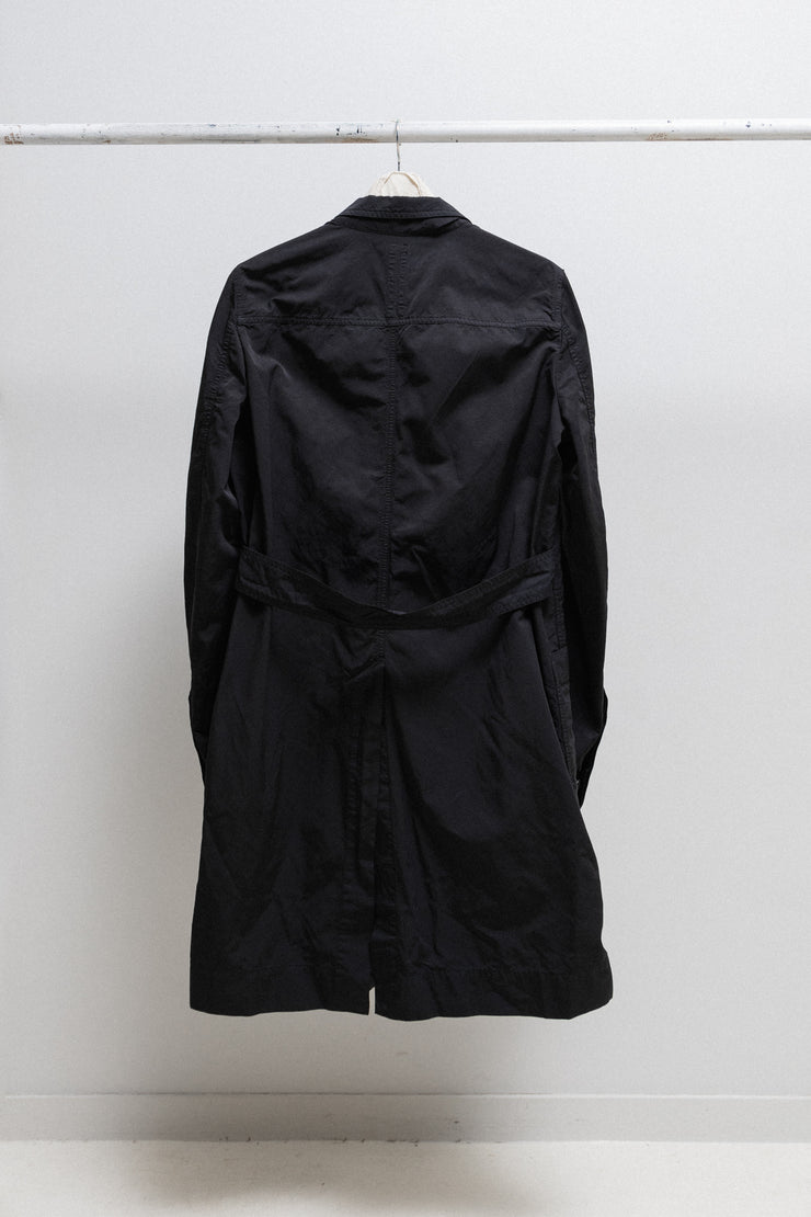 RICK OWENS DRKSHDW - SS16 Cotton/nylon coat with patch pockets and inside hold strap