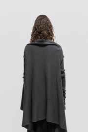 RICK OWENS - FW06 "DUSTULATOR" Cashmere cardigan with ribbed sleeves