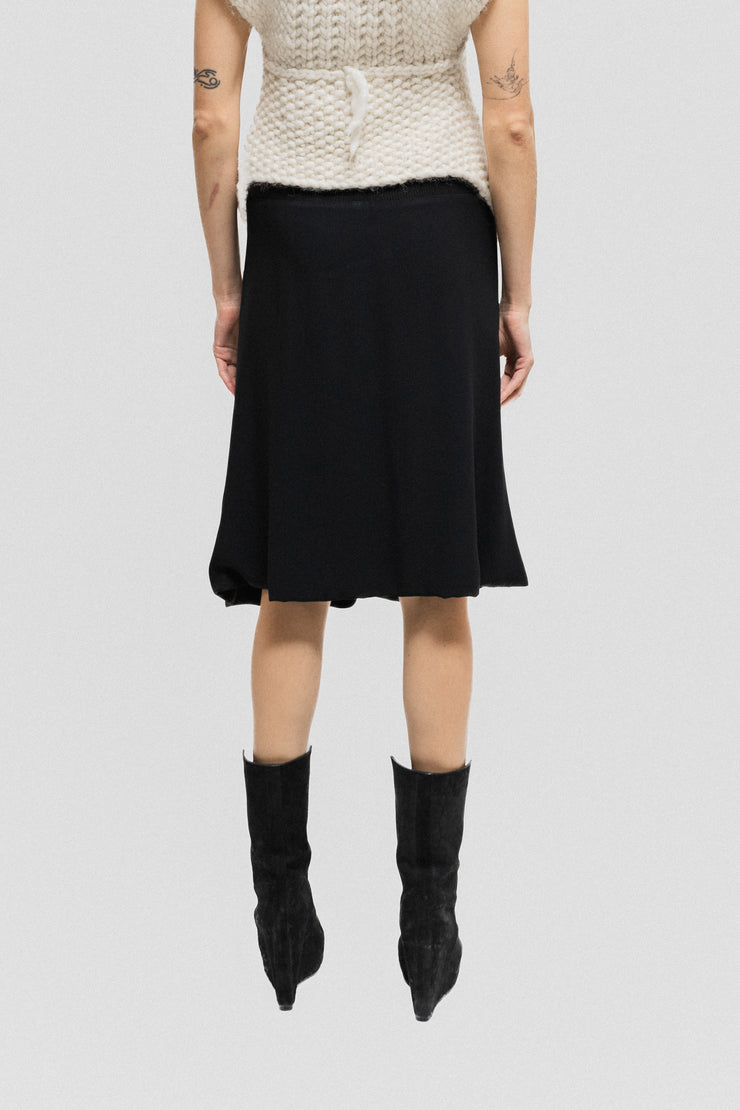 RICK OWENS - SS09 "STRUTTER" Silk blend midi skirt with pockets