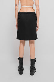 ANN DEMEULEMEESTER - FW95 Textured skirt with a strap belt (runway)