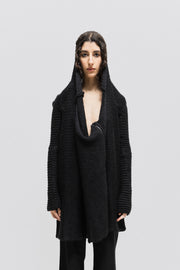 A.F VANDEVORST - FW10 Mohair and silk heavy knitted cardigan with elbow slits