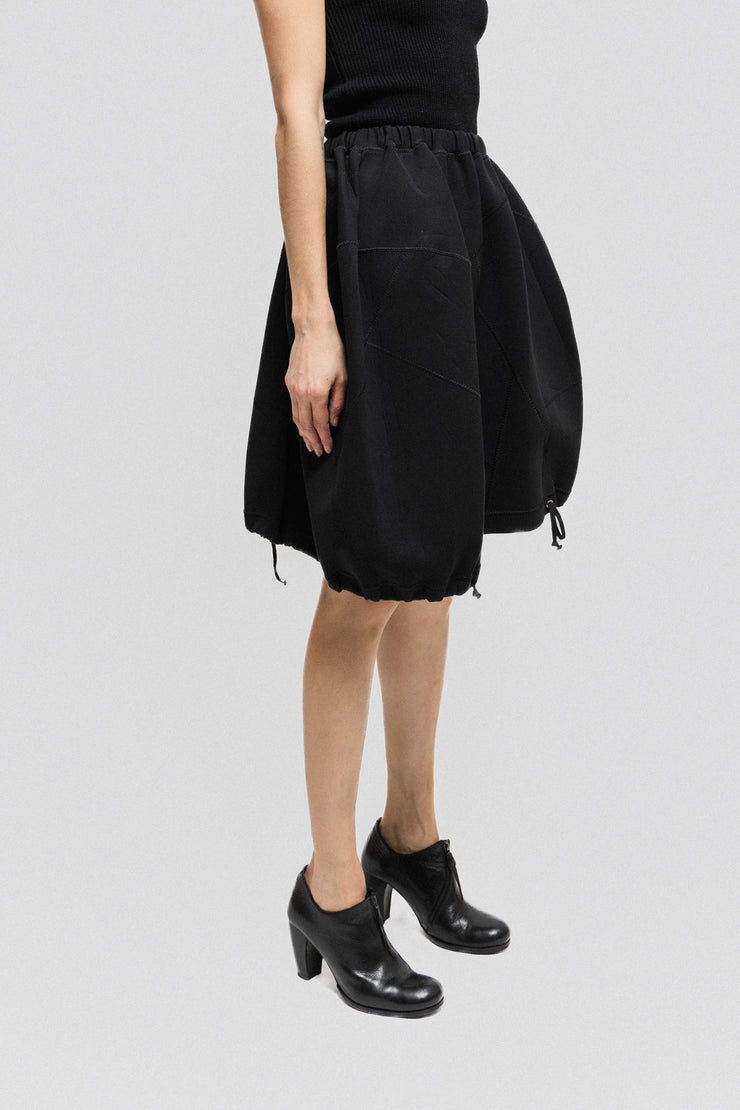 COMME DES GARCONS - FW90 Nylon balloon mini skirt with stitching and knot details