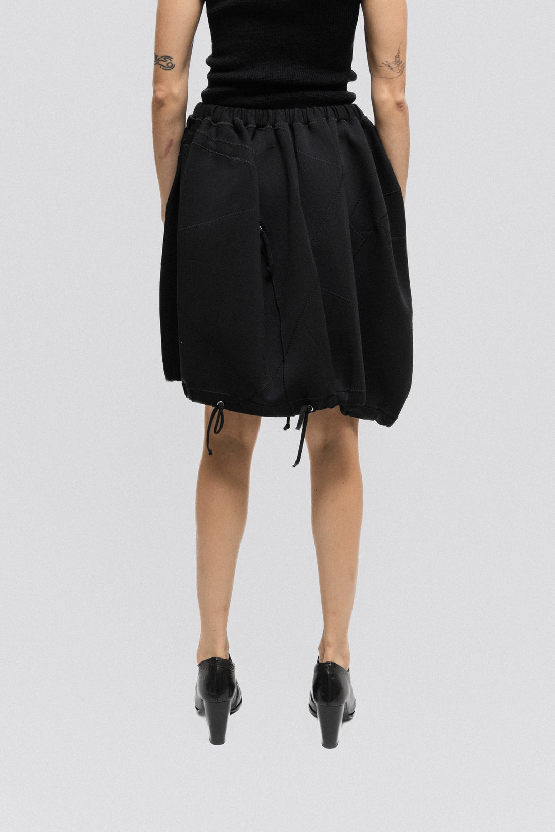 COMME DES GARCONS - FW90 Nylon balloon mini skirt with stitching